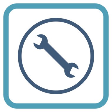 İngiliz anahtarı vektör simgesi bir çerçeve içinde