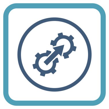 Dişli Tümleştirme vektör simgesi bir çerçeve içinde