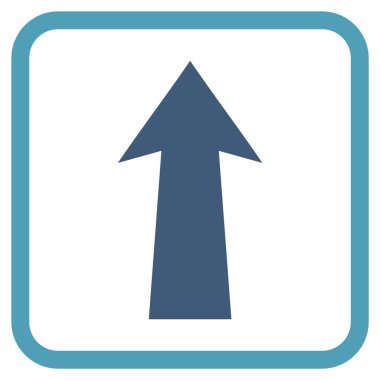 Vektör simgesi bir çerçeve içinde yukarı ok