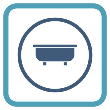 Küvet vektör simgesi bir çerçeve içinde