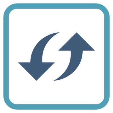 Exchange oklar bir çerçeve içinde simge vektör