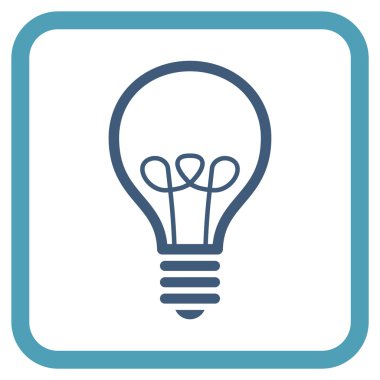 Lamba ampul vektör simgesi bir çerçeve içinde