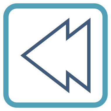 Yön sol vektör simgesi bir çerçeve içinde