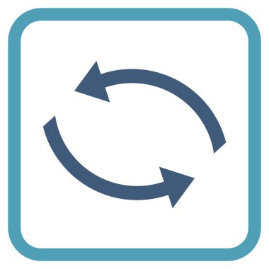 Exchange oklar bir çerçeve içinde simge vektör