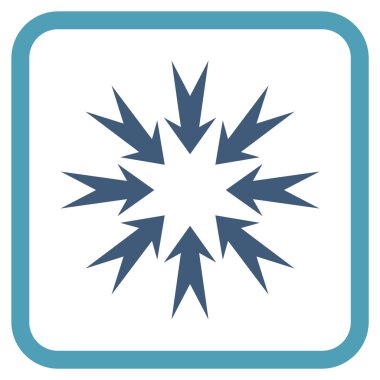 Basınç oklar bir çerçeve içinde simge vektör