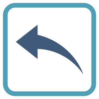 Vektör simgesi bir çerçeve içinde geri al