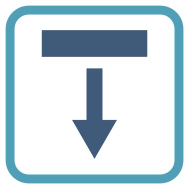 Vektör simgesi bir çerçeve içinde aşağı çekin