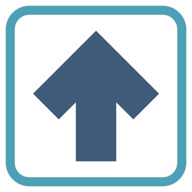 Vektör simgesi bir çerçeve içinde yukarı ok