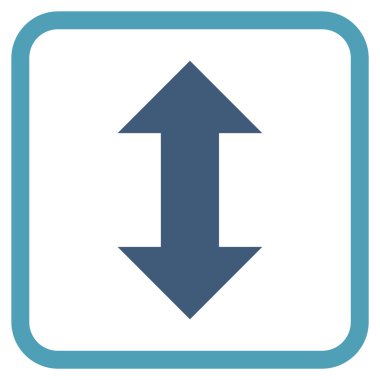 Dikey Exchange oklar bir çerçeve içinde simge vektör