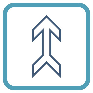 Vektör simgesi bir çerçeve içinde yukarı ok