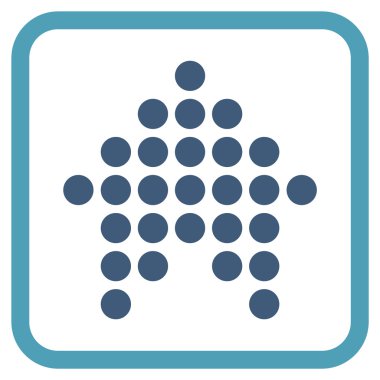 Vektör simgesi bir çerçeve içinde yukarı noktalı ok