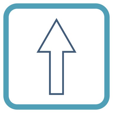 Vektör simgesi bir çerçeve içinde yukarı ok