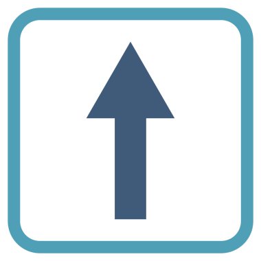 Vektör simgesi bir çerçeve içinde yukarı ok