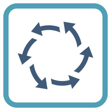 Santrifüj oklar bir çerçeve içinde simge vektör