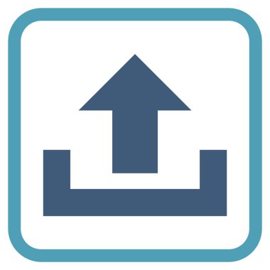 Vektör simgesi bir çerçeve içinde upload