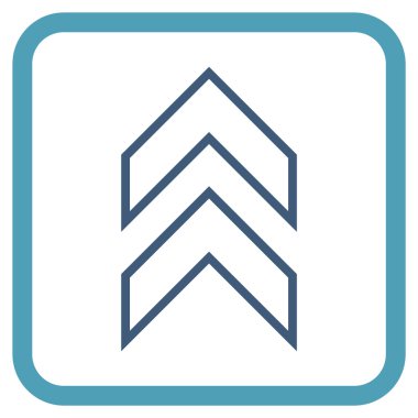 Vektör simgesi bir çerçeve içinde yukarı kayması