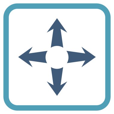 Genişletin okları vektör simgesi bir çerçeve içinde