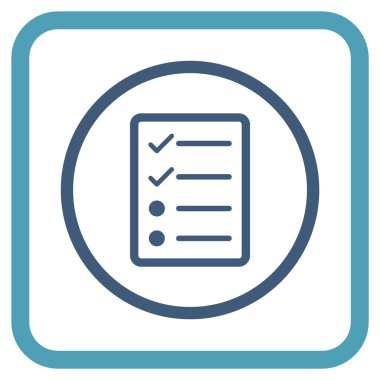 Denetim listesi sayfa vektör simgesi bir çerçeve içinde