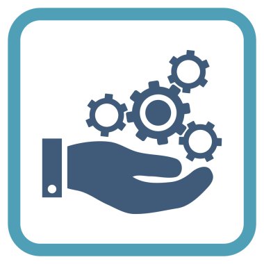 Mekanik Servisi vektör simgesi bir çerçeve içinde