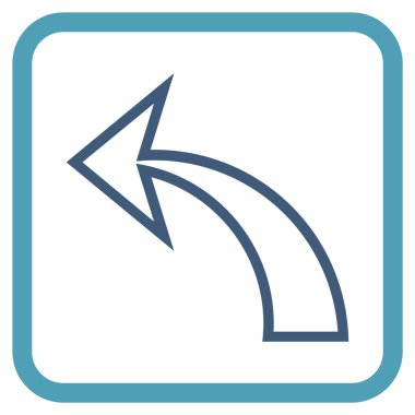 Vektör simgesi bir çerçeve içinde geri al