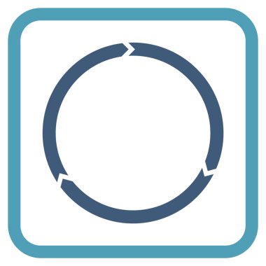 Döndürme vektör simgesi bir çerçeve içinde