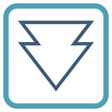 Vektör simgesi bir çerçeve içinde aşağı yön