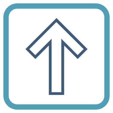 Vektör simgesi bir çerçeve içinde yukarı ok