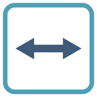 Yatay Çevir vektör simgesi bir çerçeve içinde