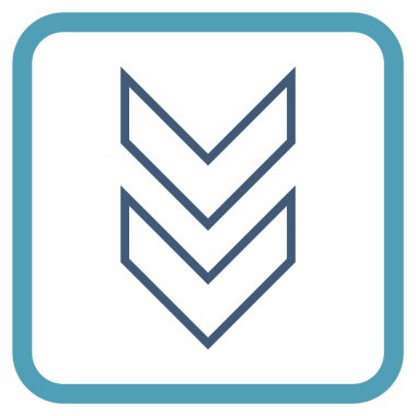 Vektör simgesi bir çerçeve içinde aşağı kaydır