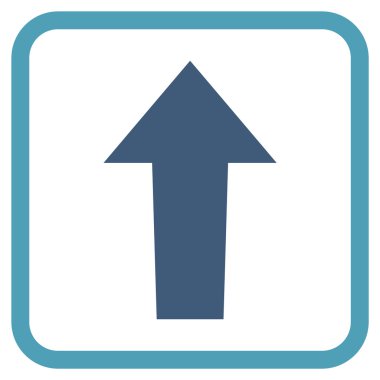 Vektör simgesi bir çerçeve içinde yukarı ok