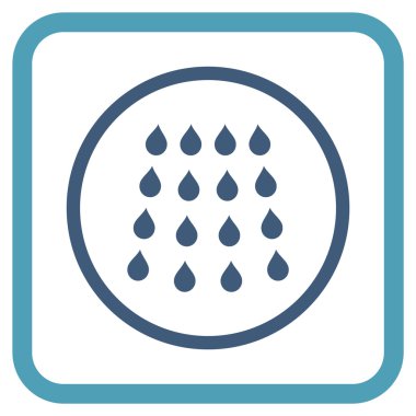 Damla vektör simgesi bir çerçeve içinde