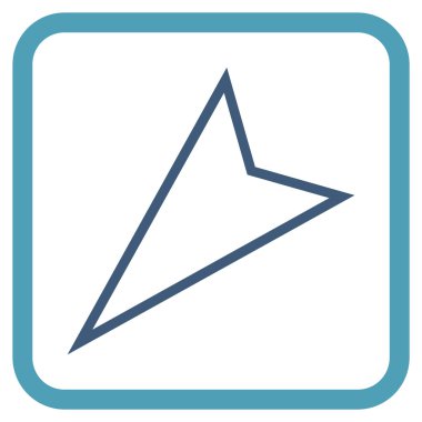 İşaretçi yaptı vektör simgesi bir çerçeve içinde aşağı