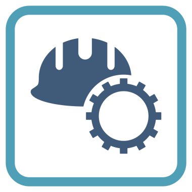 Geliştirme işçisi vektör simgesi bir çerçeve içinde