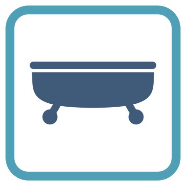 Küvet vektör simgesi bir çerçeve içinde