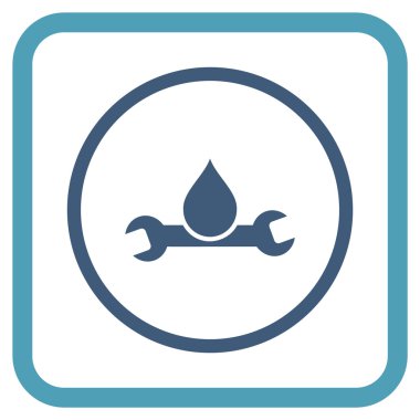 Sıhhi tesisat vektör simgesi bir çerçeve içinde