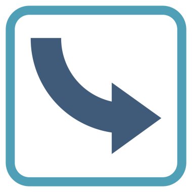 Doğru vektör simgesi bir çerçeve içinde döndürme