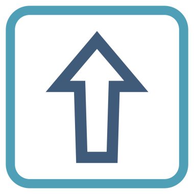 Vektör simgesi bir çerçeve içinde yukarı ok