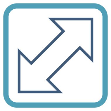 Exchange çapraz vektör simgesi bir çerçeve içinde