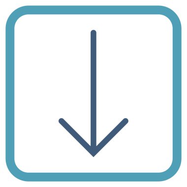 Vektör simgesi bir çerçeve içinde aşağı ok