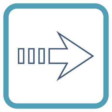 Doğru vektör simgesi bir çerçevede göndermek