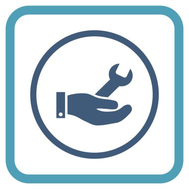 Onarım hizmeti vektör simgesi bir çerçeve içinde