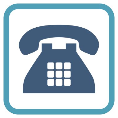 Sesi telefon vektör simgesi bir çerçeve içinde