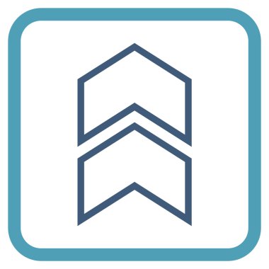 Vektör simgesi bir çerçeve içinde yukarı kayması