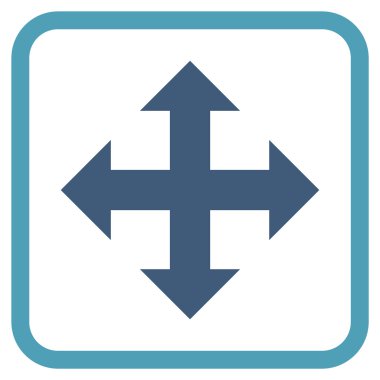 Genişletin okları vektör simgesi bir çerçeve içinde