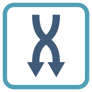 Vektör simgesi aşağı okları bir çerçevede shuffle