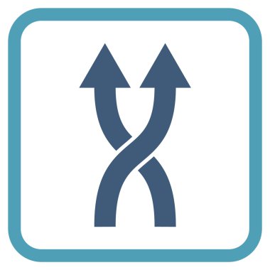 Vektör simge yukarı okları bir çerçevede shuffle