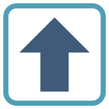 Vektör simgesi bir çerçeve içinde yukarı ok