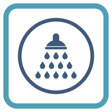 Duş vektör simgesi bir çerçeve içinde