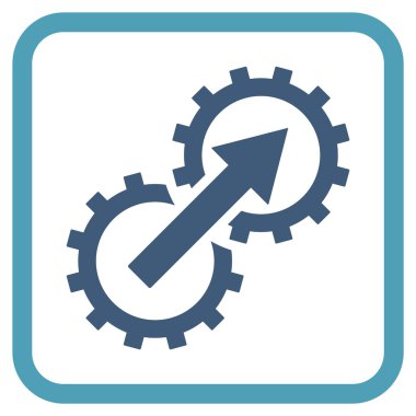 Dişli Tümleştirme vektör simgesi bir çerçeve içinde