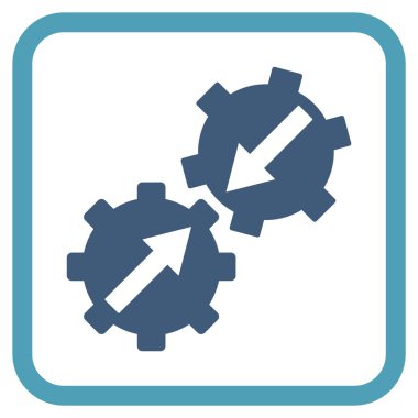 Dişli Tümleştirme vektör simgesi bir çerçeve içinde